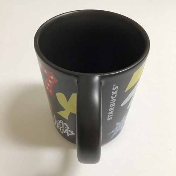 Starbucks Las Vegas Black Coffee Mug Tea Cup 12 oz Cards Blackjack Triple 7s - Picture 5 of 14